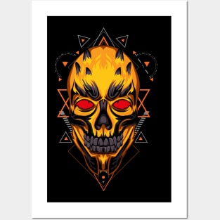 skull mask face Posters and Art